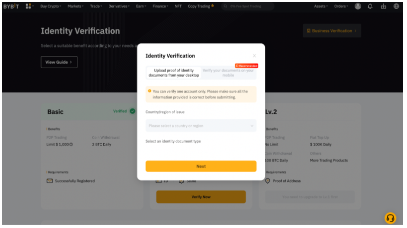 Level 1 Identity Verification